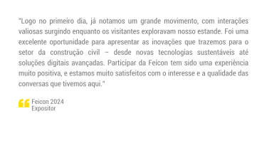 imagem de balão com depoimento de expositor