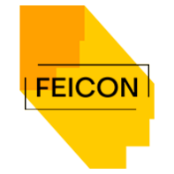 gráfico amarelo com logo em preto na frente