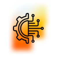 gráfico amarelo com simbolo de ferramenta e varias conexões